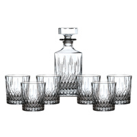 Royal Doulton Seasons Crystalline Whiskey Decanter Set | Decanter + 6 Tumblers