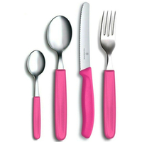 Victorinox 24pc Steak Knife Table Cutlery Set 24 Piece | Pink