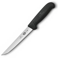 Victorinox Straight Boning 15cm Knife - Black Fibrox 5.6003.15