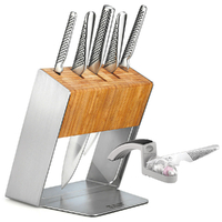 Global Knives Katana 7pc Knife Block Set + Mino Sharpener