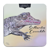 Banksia Red Animals of Australia Saltwater Crocodile Tin - Lemon Mrytle Finger Biscuits 150g