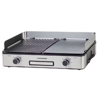 Morphy Richards Benchtop Electric BBQ Grill | Stainless Steel