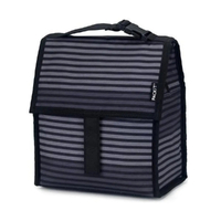 PackIt Cooler Lunch Box Bag Freeze and Go - Grey Stripe