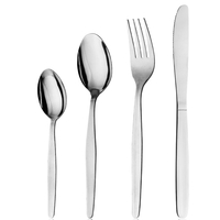 Oslo 24 Piece Cutlery Dining Set Stainless Steel 24pc | Knife Fork Spoon Cafe