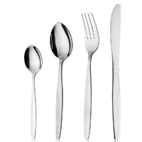 Trenton Melbourne 48 Piece Cutlery Dining Set Stainless Steel 48pc | Knife Fork Spoon Cafe