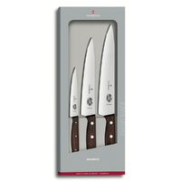 Victorinox 3pc Kitchen Carving Rosewood Knife Set W/ Gift Box 3 Piece Knives 5.1050.3