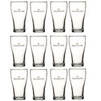 Crown Nucleated Headmaster Beer Conical Glasses 425ml | Set of 12