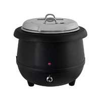 Sunnex 10L Soup Warmer | Black Commercial Sauce Curry Mulled Wine Candle Wax