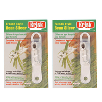 Krisk Bean Slicer White | Pack of 2