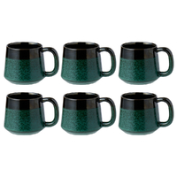 Leaf & Bean Roma Reactive Glaze 6 Piece Mug Set 410ml Green