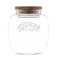 Kilner Universal Storage Jar with Acacia Lid 2L