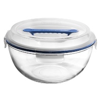 Glasslock Handy Tempered Glass Mixing Bowl with Lid 4000ml      