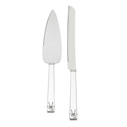 Wedgwood Vera Wang Love Knots Silver Giftware Cake & Trowel Set