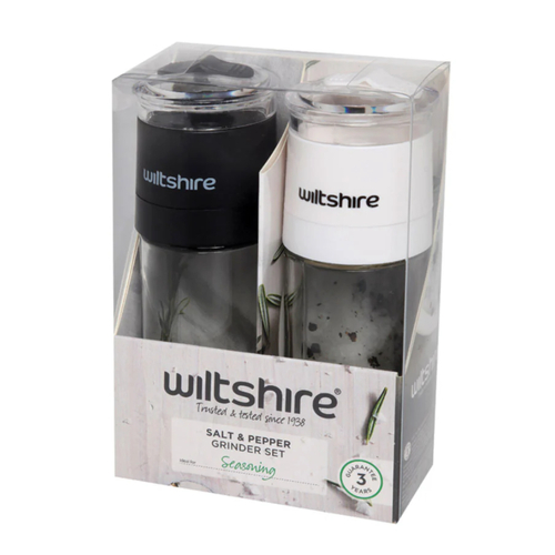 Wiltshire Glass Salt & Pepper Grinder Set | 2 Piece 