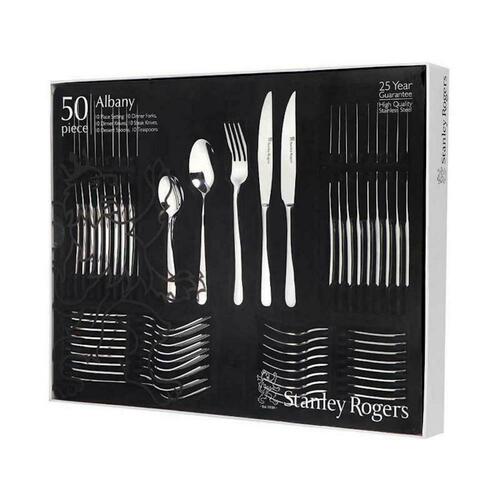 Stanley Rogers 50 Piece Stainless Steel Albany Cutlery Set | 50pc