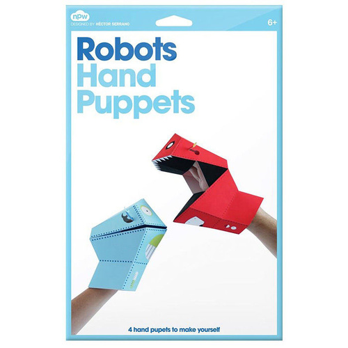 HAND PUPPETS ROBOTS SET OF 4 "FREE POSTAGE"  W8173