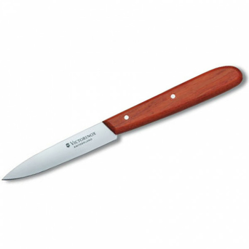 6 X VICTORINOX PARING KNIFE 8CM SERRATED BUBINGA WOOD HANDLE 5.0639