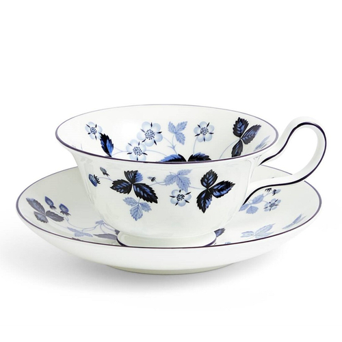 Wedgwood Wild Strawberry Inky Blue Teacup & Saucer 177ml