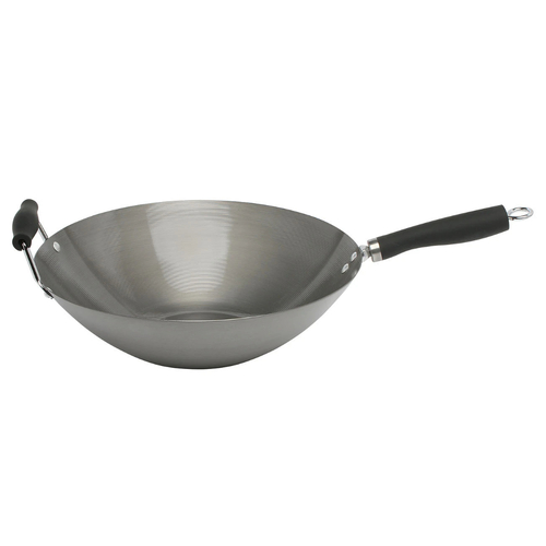 Stanley Rogers 35cm Carbon Steel Wok Black