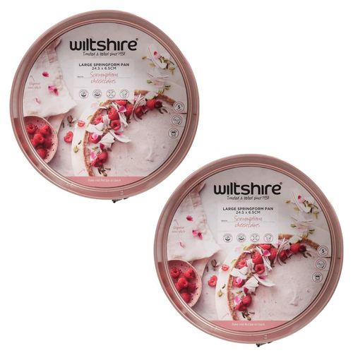 Wiltshire Rose Gold Non-Stick 24.5cm Springform Pan | 2 Pack