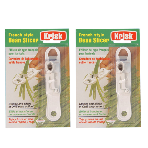 Krisk Bean Slicer White | Pack of 2