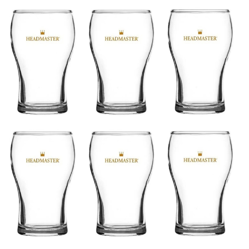 Crown Nucleated Headmaster Beer Washington Glasses 425ml | Set of 6