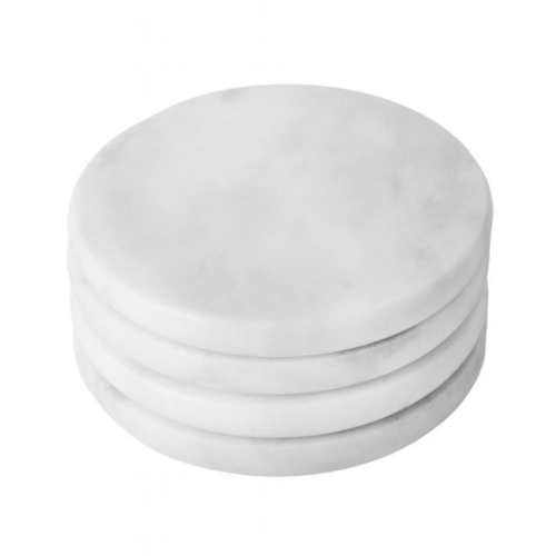 Davis & Waddell Nuvolo Marble Coaster 10x10x1cm - Set of 4 Grey