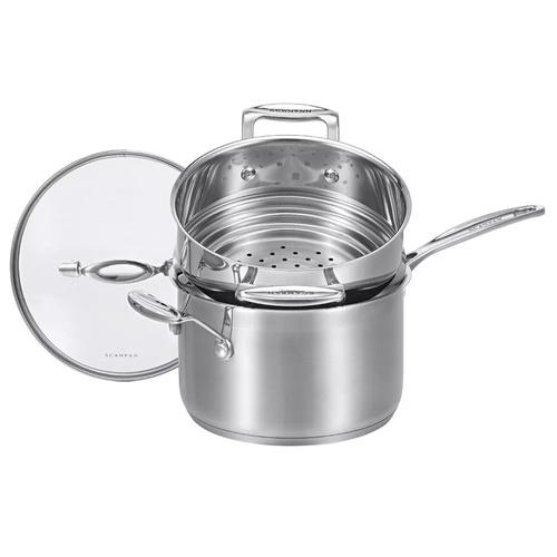  Scanpan Impact Saucepan and Multi-Steamer Insert 2 Piece Set Stainless Steel